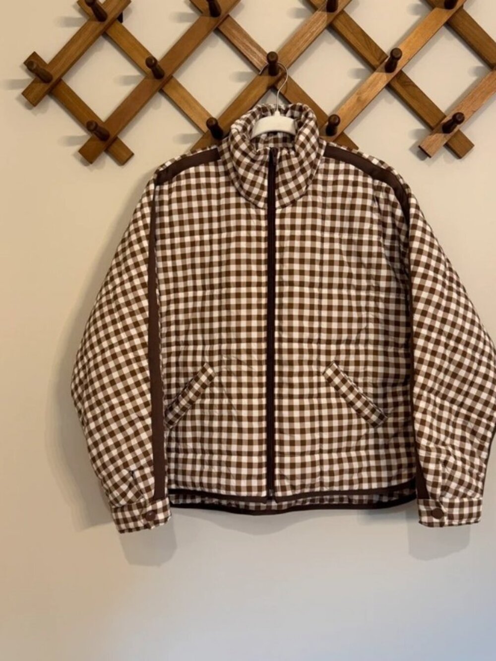 Patagonia x Melody Miles Acta Quilted Jacket Brown & White Check — Women’s M / U